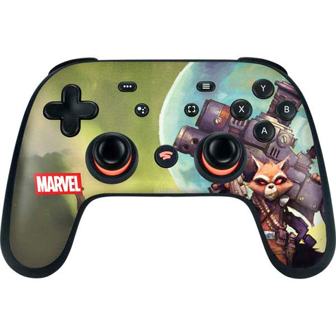 Marvel Rocket Raccoon Armored Arsenal Google Stadia Controller Skin