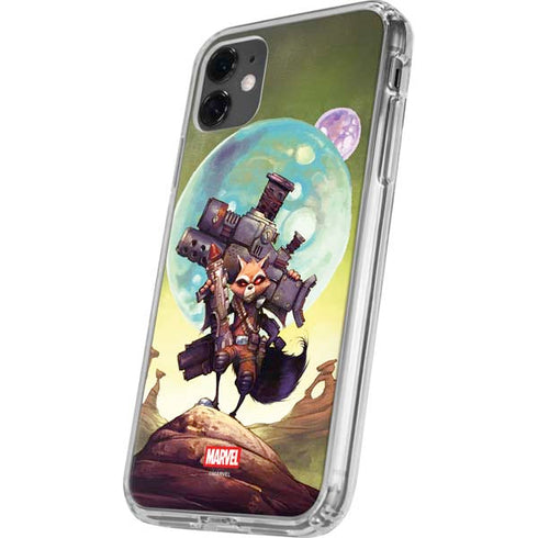 Marvel Rocket Raccoon Armored Arsenal iPhone 11 Clear Case