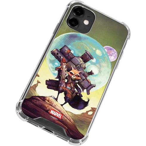 Marvel Rocket Raccoon Armored Arsenal iPhone 12 Clear Case