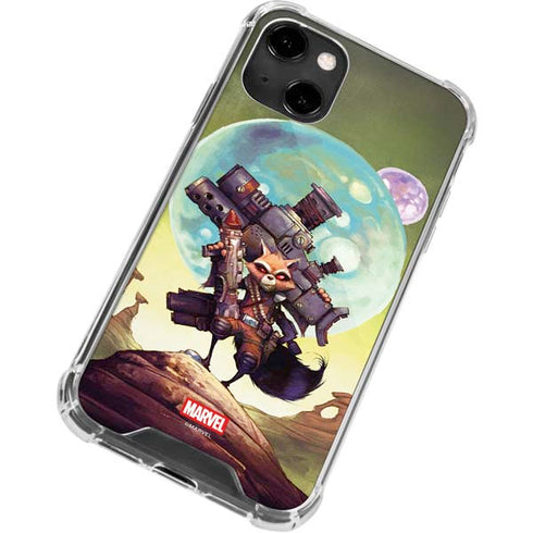 Marvel Rocket Raccoon Armored Arsenal iPhone 13 Clear Case