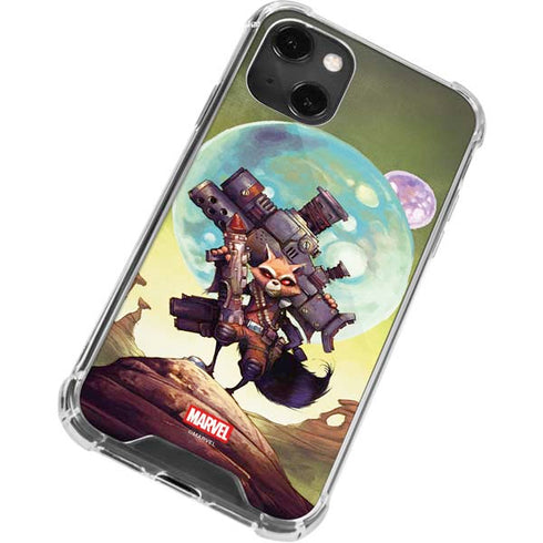 Marvel Rocket Raccoon Armored Arsenal iPhone 13 Mini Clear Case