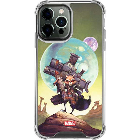 Marvel Rocket Raccoon Armored Arsenal iPhone 14 Pro Max Clear Case
