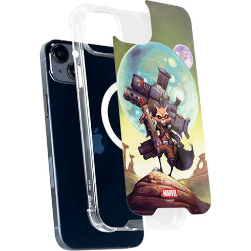 Marvel Rocket Raccoon Armored Arsenal iPhone 15 Plus MagSafe Case