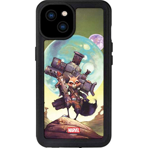 Marvel Rocket Raccoon Armored Arsenal iPhone 15 Plus Waterproof Case