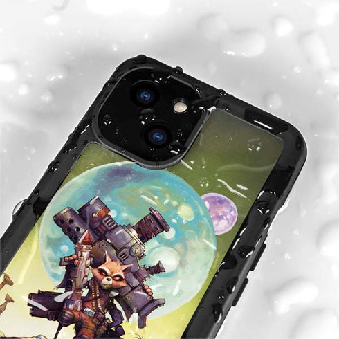 Marvel Rocket Raccoon Armored Arsenal iPhone 15 Plus Waterproof Case