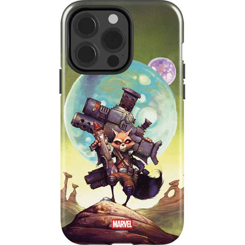 Marvel Rocket Raccoon Armored Arsenal iPhone 15 Pro Impact Case