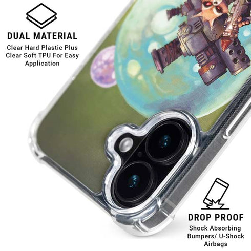 Marvel Rocket Raccoon Armored Arsenal iPhone 16 Clear Case