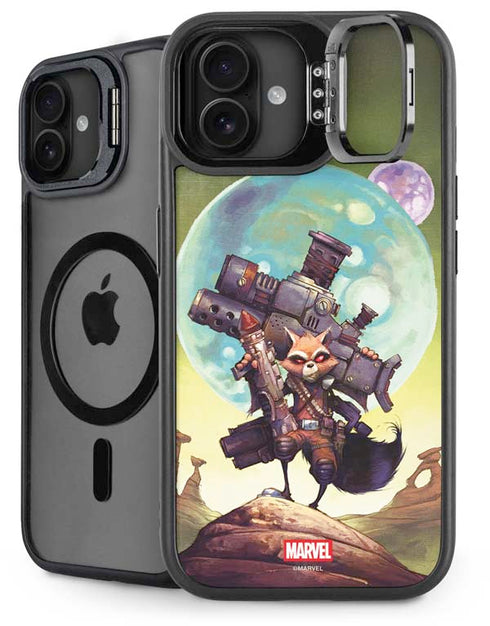 Marvel Rocket Raccoon Armored Arsenal iPhone 16 Kickstand Case