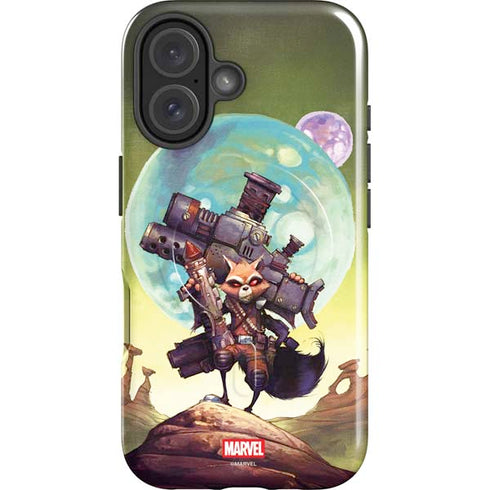 Marvel Rocket Raccoon Armored Arsenal iPhone 16 Magsafe Impact Case