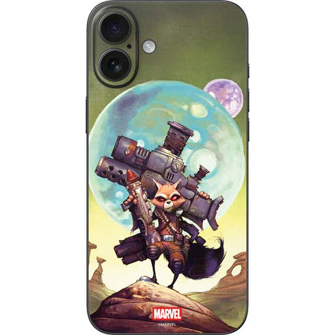 Marvel Rocket Raccoon Armored Arsenal iPhone 16 Plus Skin