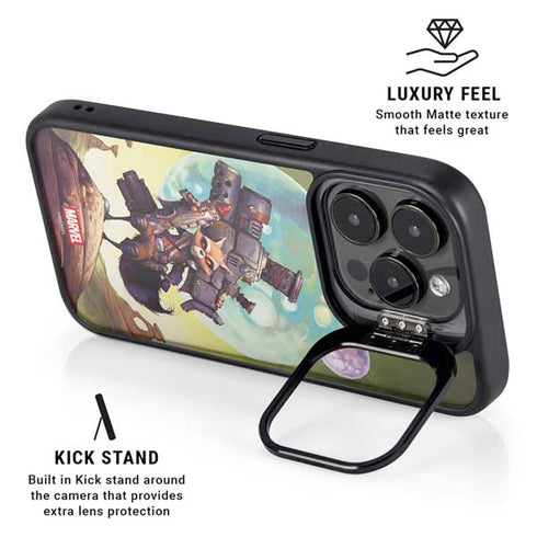 Marvel Rocket Raccoon Armored Arsenal iPhone 16 Pro Kickstand Case