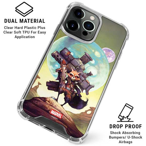 Marvel Rocket Raccoon Armored Arsenal iPhone 16 Pro Max Clear Case