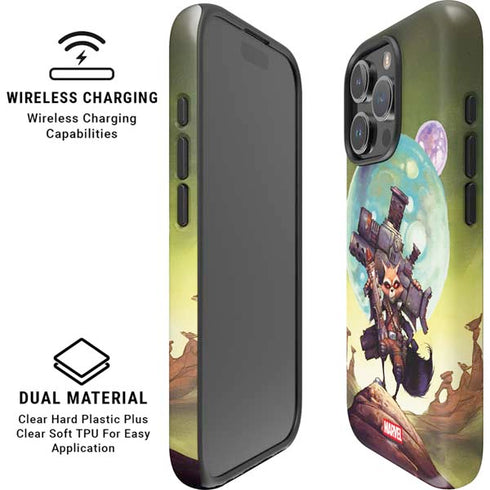 Marvel Rocket Raccoon Armored Arsenal iPhone 16 Pro Max Magsafe Impact Case