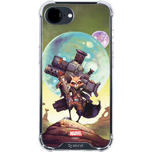 Marvel Rocket Raccoon Armored Arsenal iPhone 16e Clear Case