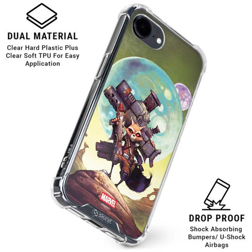 Marvel Rocket Raccoon Armored Arsenal iPhone 16e Clear Case