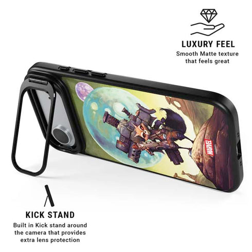 Marvel Rocket Raccoon Armored Arsenal iPhone 17 Air Kickstand Case