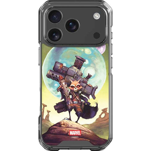 Marvel Rocket Raccoon Armored Arsenal iPhone 17 Pro Clear Case