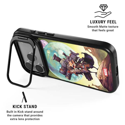 Marvel Rocket Raccoon Armored Arsenal iPhone 17 Pro Max Kickstand Case