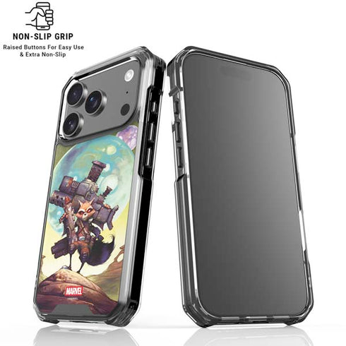 Marvel Rocket Raccoon Armored Arsenal iPhone 18 Pro Clear Case