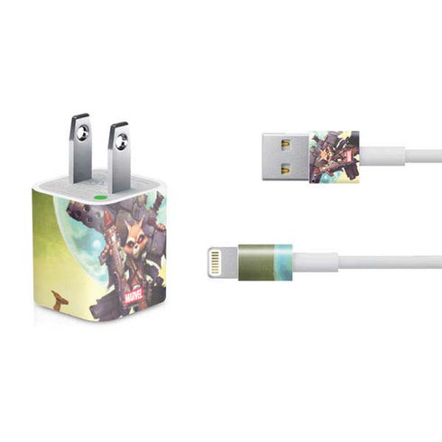 Marvel Rocket Raccoon Armored Arsenal iPhone Charger (5W USB) Skin