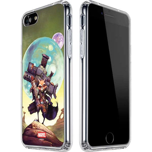Marvel Rocket Raccoon Armored Arsenal iPhone SE (2nd & 3rd Gen) Clear Case