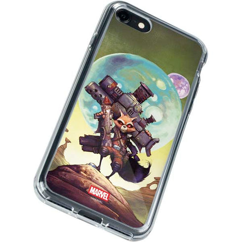 Marvel Rocket Raccoon Armored Arsenal iPhone SE (2nd & 3rd Gen) Clear Case