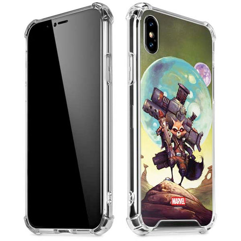 Marvel Rocket Raccoon Armored Arsenal iPhone XS Max Clear Case