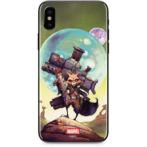 Marvel Rocket Raccoon Armored Arsenal iPhone XS Skin