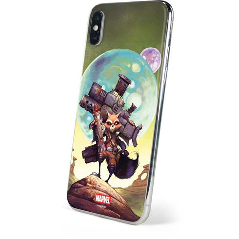 Marvel Rocket Raccoon Armored Arsenal iPhone XS Skin