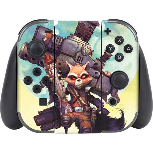 Marvel Rocket Raccoon Armored Arsenal Nintendo Switch (2017-2021) Joy-Con Controller Skin