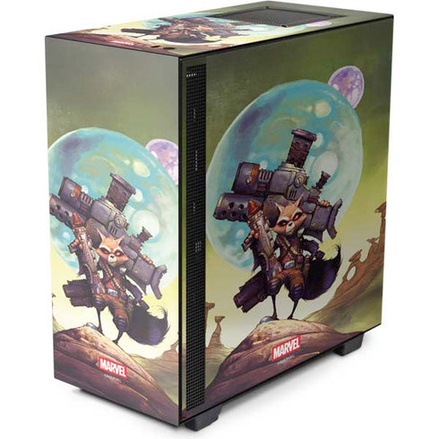 Marvel Rocket Raccoon Armored Arsenal NZXT H510 Compact ATX Mid-Tower Case Skin