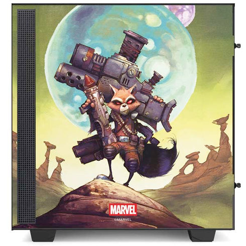 Marvel Rocket Raccoon Armored Arsenal NZXT H510 Compact ATX Mid-Tower Case Skin