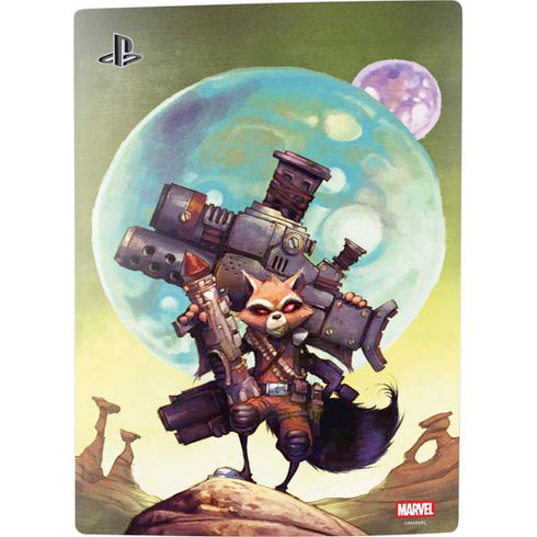 Marvel Rocket Raccoon Armored Arsenal PS5 Console Skin