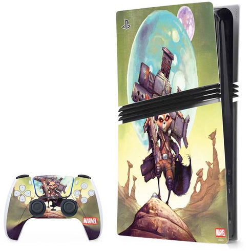 Marvel Rocket Raccoon Armored Arsenal PS5 Pro Bundle Skin