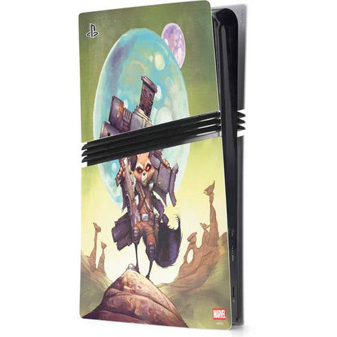 Marvel Rocket Raccoon Armored Arsenal PS5 Pro Console Skin