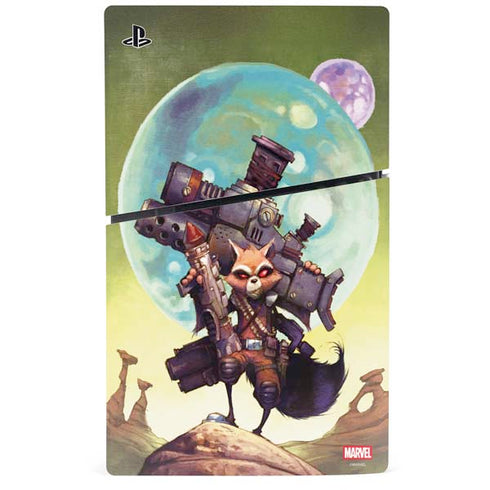 Marvel Rocket Raccoon Armored Arsenal PS5 Slim Digital Edition Bundle Skin