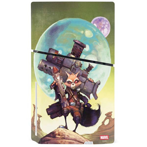 Marvel Rocket Raccoon Armored Arsenal PS5 Slim Disk Bundle Skin