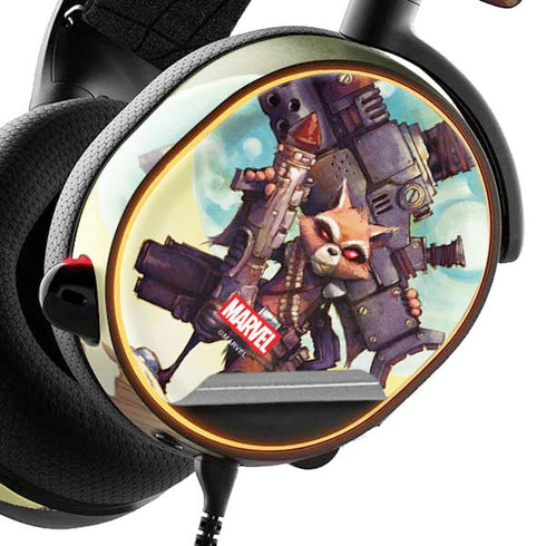 Marvel Rocket Raccoon Armored Arsenal SteelSeries Arctis 5 Skin