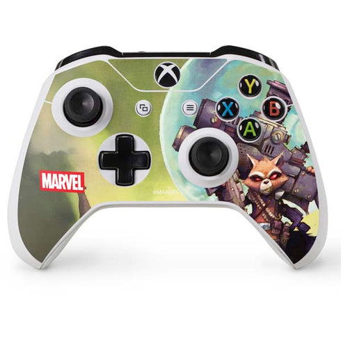 Marvel Rocket Raccoon Armored Arsenal Xbox One S Console and Controller Bundle Skin
