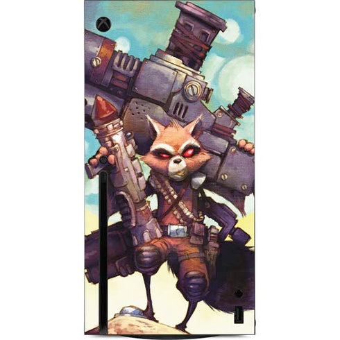 Marvel Rocket Raccoon Armored Arsenal Xbox Series X Console Skin