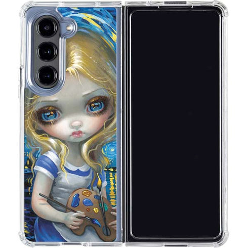 Artist Alice in Van Gogh Starry Night by Jasmine Becket-Griffith Galaxy Z Fold5 5G Clear Case