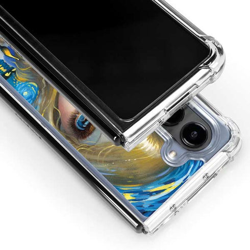 Artist Alice in Van Gogh Starry Night by Jasmine Becket-Griffith Galaxy Z Fold5 5G Clear Case