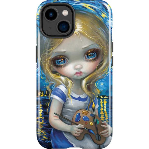 Artist Alice in Van Gogh Starry Night by Jasmine Becket-Griffith iPhone 15 Impact Case