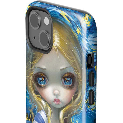 Artist Alice in Van Gogh Starry Night by Jasmine Becket-Griffith iPhone 15 Impact Case