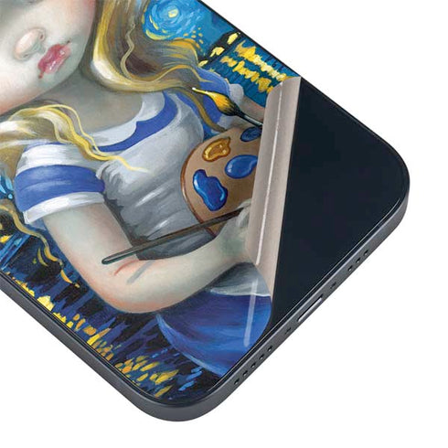 Artist Alice in Van Gogh Starry Night by Jasmine Becket-Griffith iPhone 15 Skin