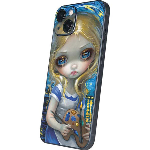 Artist Alice in Van Gogh Starry Night by Jasmine Becket-Griffith iPhone 15 Skin