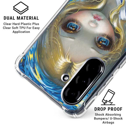 Artist Alice in Van Gogh Starry Night by Jasmine Becket-Griffith Galaxy A36 5G Clear Case