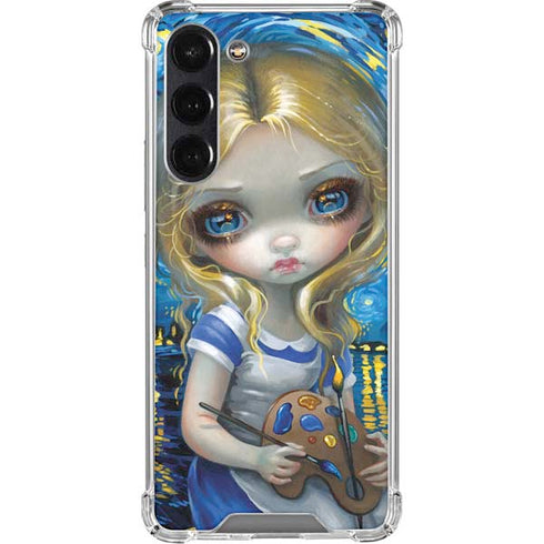 Artist Alice in Van Gogh Starry Night by Jasmine Becket-Griffith Galaxy S24 FE Clear Case