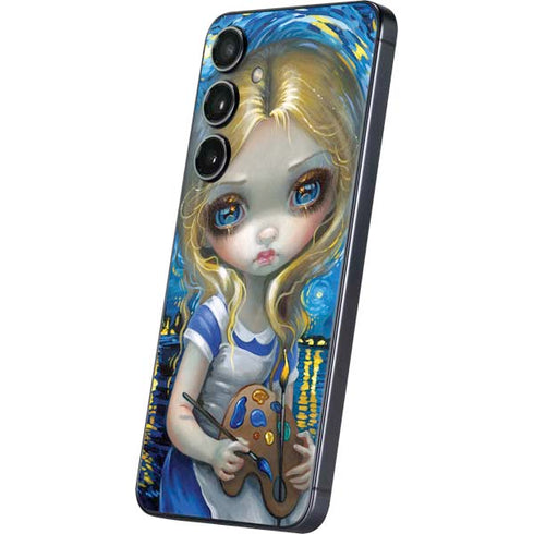 Artist Alice in Van Gogh Starry Night by Jasmine Becket-Griffith Galaxy S25 Skin