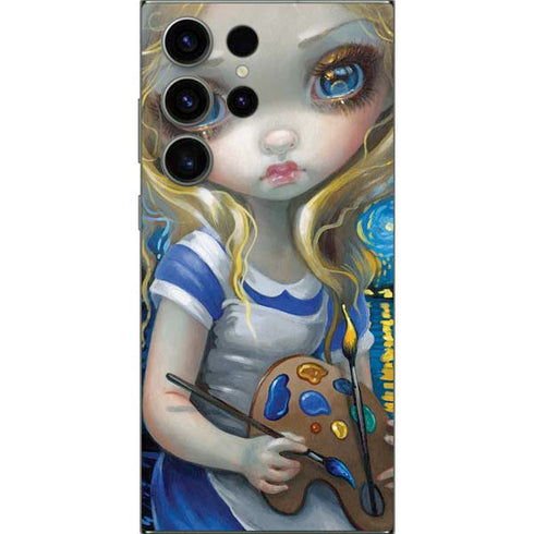 Artist Alice in Van Gogh Starry Night by Jasmine Becket-Griffith Galaxy S25 Ultra Skin